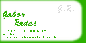 gabor radai business card