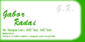 gabor radai business card